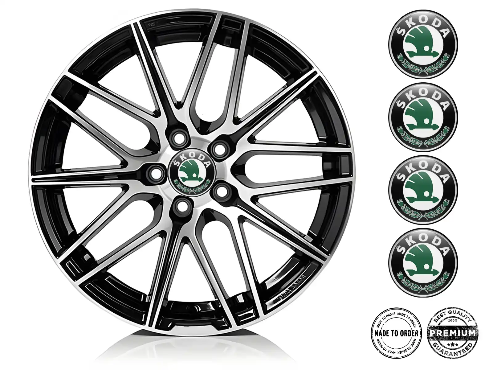 Skoda Rademblem Stil Harz-Dome-Upgrade